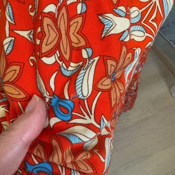 Anthropology Abel The Label Elegant Floral V-Neck Asymmetrical Dress S - Picture 8 of 10